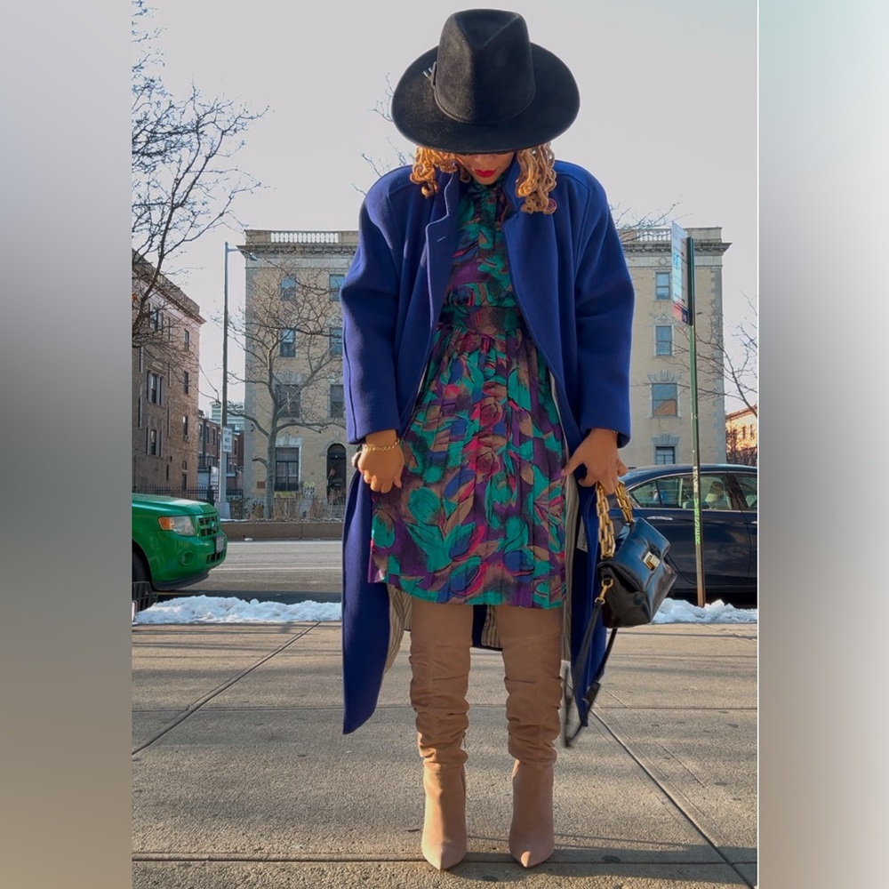 VINTAGE ABSTRACT STATEMENT DRESS - Picture 5 of 6